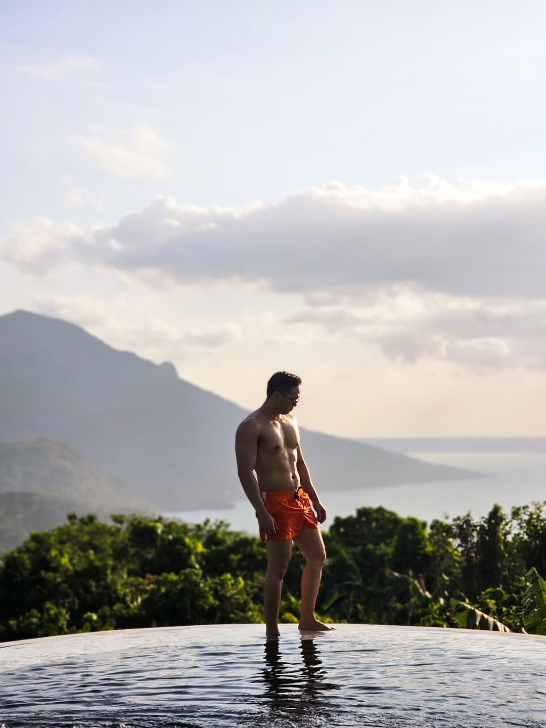 Salud by the Lake infinity pool with Taal Lake panorama